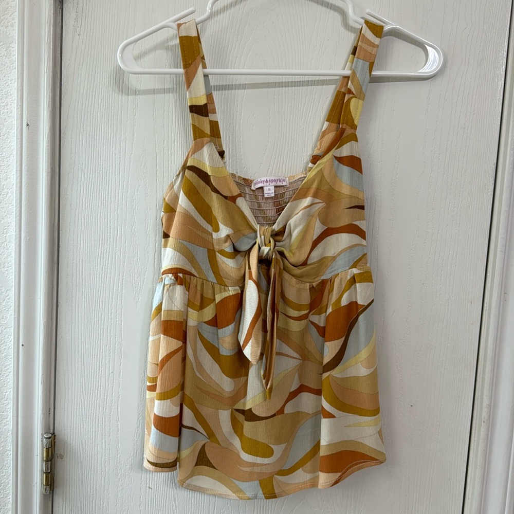 Tied front tank top